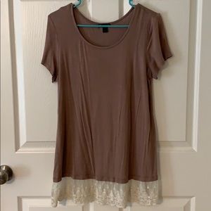 Top with lace bottom